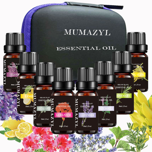 8 Pack Essential Oils Set( Jasmine,Lavender,Orange,Eucalyptus